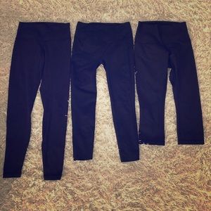 Three pairs LIKE NEW size 8 LULULEMON leggings